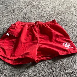 Water Safety Products Red Lifeguard Swim Shorts Guard Logo SIZE M